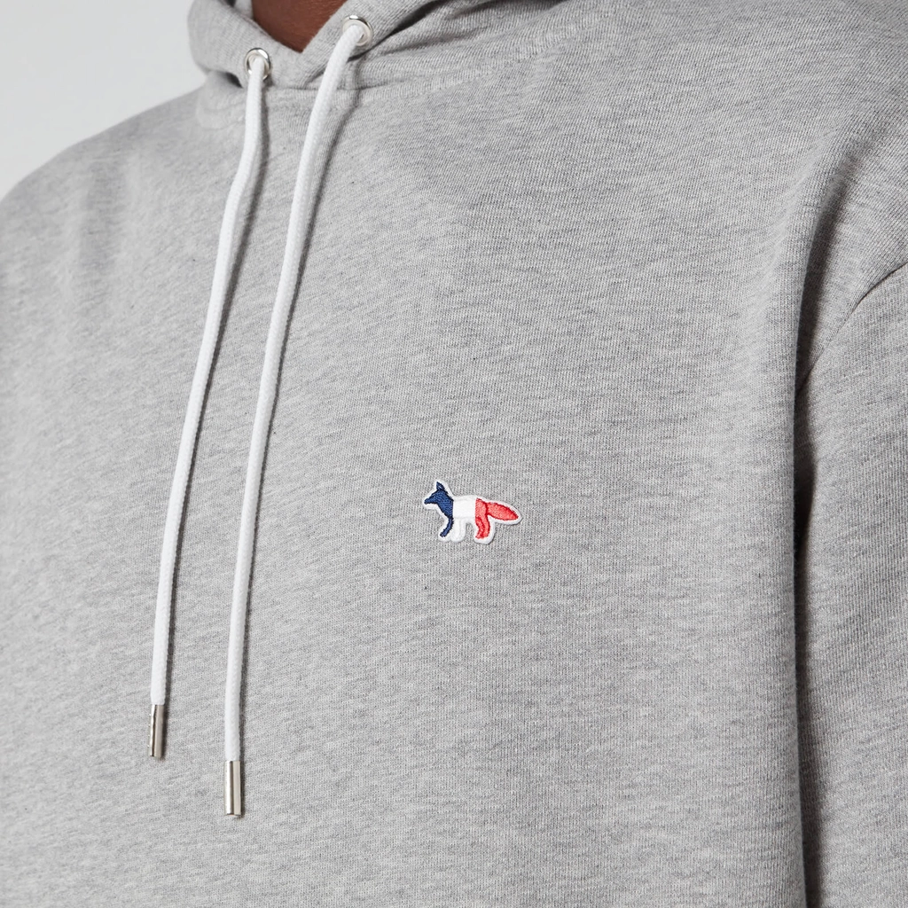 Maison Kitsune Tricolor Fox Patch Hoodie - Grey Melange - S